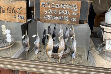 Charcoal-grilled fish 