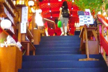 Several torii make up a stunning red roof
