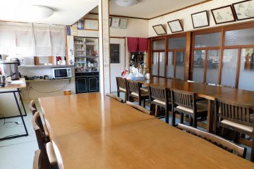The dining area in Minshuku Sato