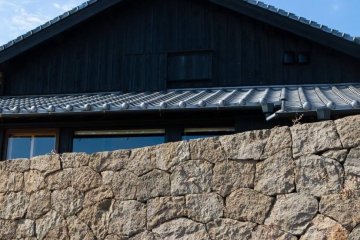 The outside of this 'kominka' is as impressive as the inside. Most of these 'kominka' are surrounded by stonewalls that display a high level of craftsmanship