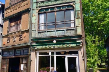 "Hanaichi" flower shop and "Takei Sanshodo" stationary store (1927)