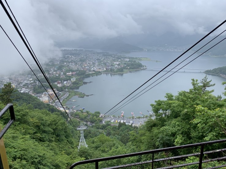 View of Lake Kawaguchi from the top of the ropeway