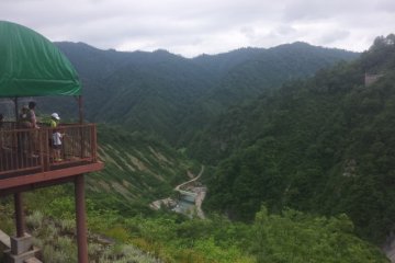 The valley below the dam