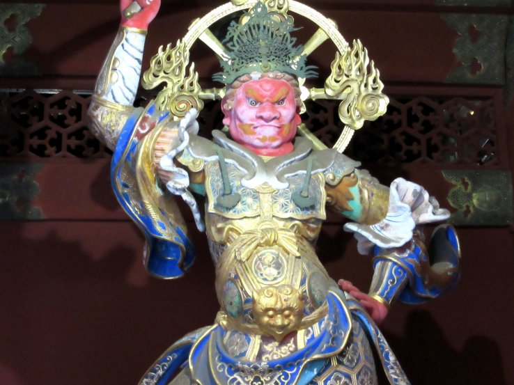 Finely carved and painted sculptures in Nikko
