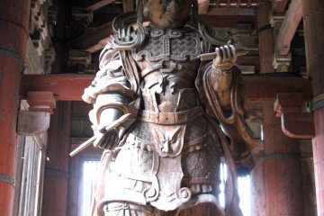 A huge Nio guardian in Todaiji, Nara