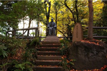 Steps leading to the statue of the late Prime Minister