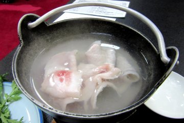 Shabu shabu styled meat