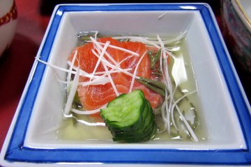 Part of a number of side dishes served as part of a meal