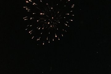 Gold glitter in the summer night.