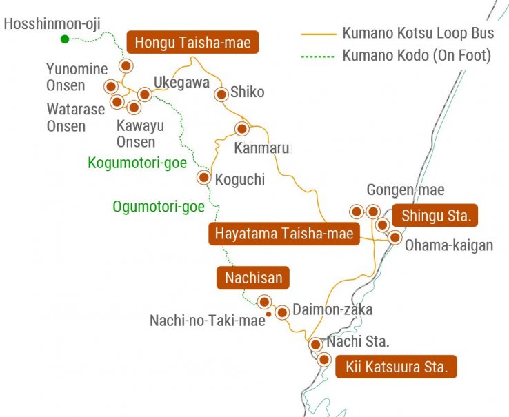 Kumano Kotsu bus map