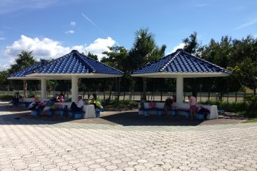 <p>There are nearly 30 pavilions that each hold up to three families</p>