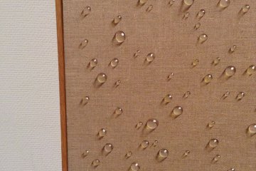 Many visitors at the museum stopped and stared at Watererdrops, a photo-quality oil painting by Korean artist Kim Tschang-yeul.