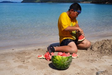 In Japan you cannot go to a beach without a watermelon