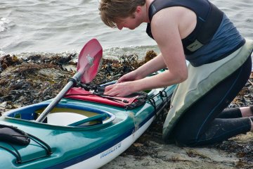 Sea kayaking is quite popular here