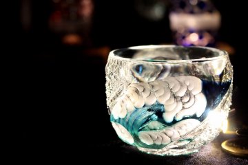 Carved glass work