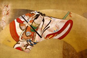 Close up of a painting