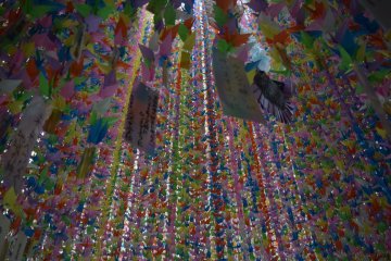 So many origami cranes