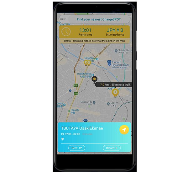 Use your phone to find the nearest ChargeSPOT