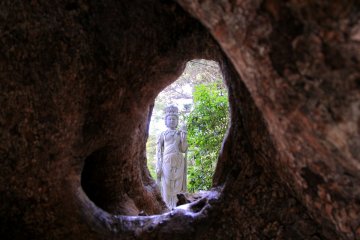 A 'Kannon' greets you on the other side