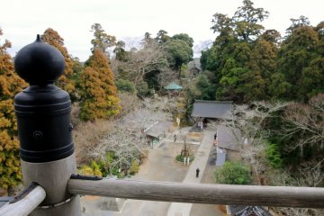Looking down over the central compound