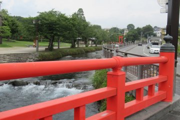 The stroll along the river 