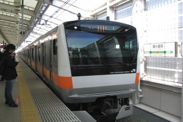 A rapid Chuo Line train in Tokyo