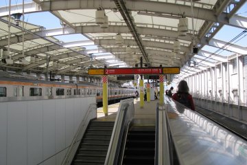 A train platform, Tokyo