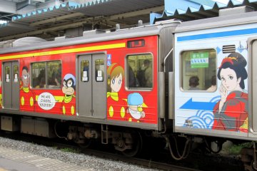 The anime train from Sendai to Ishinomaki