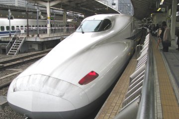 The shinkansen trains remind me of airplane