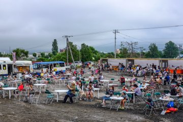 The rain effected beer garden scared a few visitors off this year but those who came had a great time