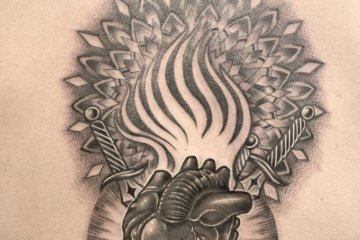 Mo's black ink work is equally as as