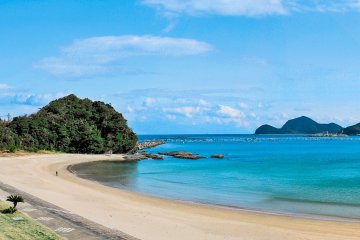 Shimoaso Beach, the #1 swimming beach in Kyushu, has a campground as well