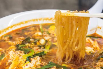 Karamen is a delicious bowl of spicy noodles
