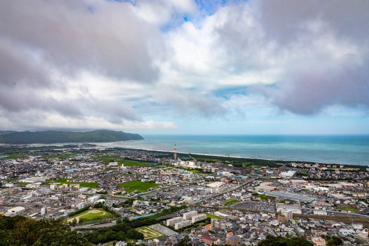 Overview of Nobeoka on the Pacific from Mt. Atago