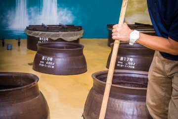 See how shochu is made at the Sato distillery