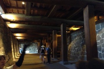 A rare architecture design is this underground passage that leads to the main courtyard where the castle keep is. It is constructed with huge Japanese zelkova trees. It was also used as a place to accept important guests before presenting the castle.