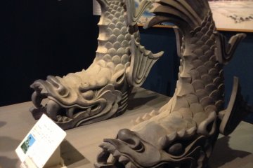 There are various museum artefacts on display on the lower levels of the main towers.