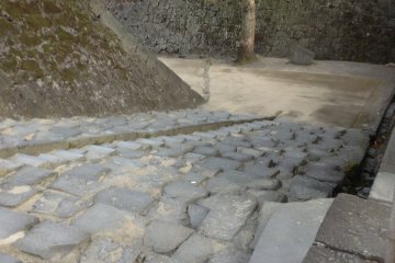 If exiting back towards the parking lot, make sure to look the "mapping stone" stairs which are said to include representative images of Japan.