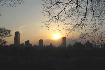 Sunset over Osaka