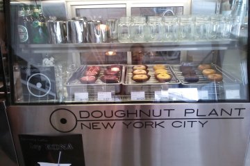"Doughnut Factory: New York City" doughnut display case
