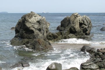 The rocky coast of Sagami Bay