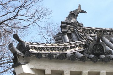 Kiri image in the roof decoration of Matsumoto Castle