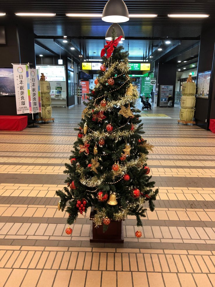 Echigo Yuzawa Station welcoming in Xmas