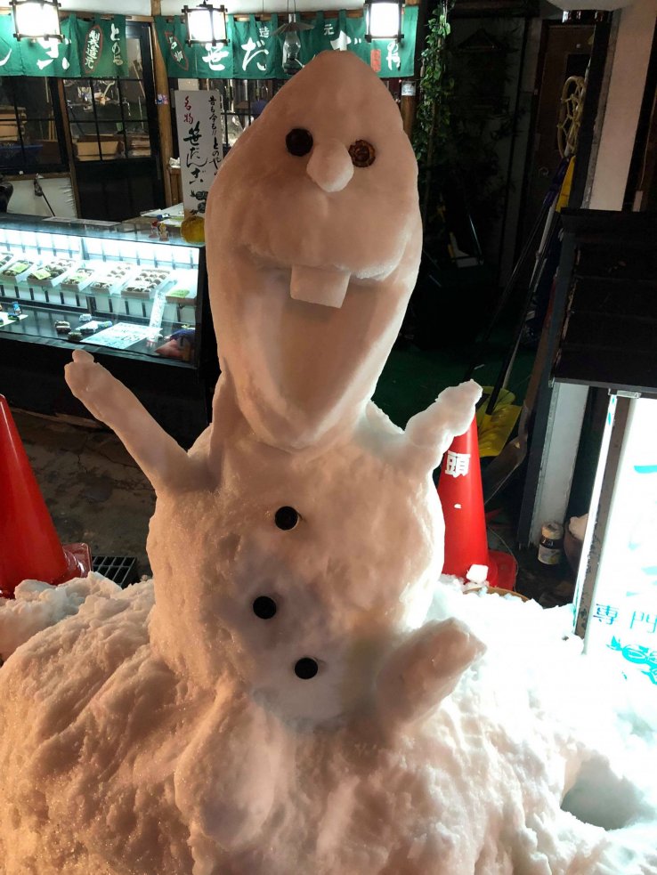 A happy snowman