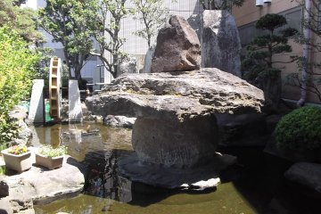 In front of the hotel