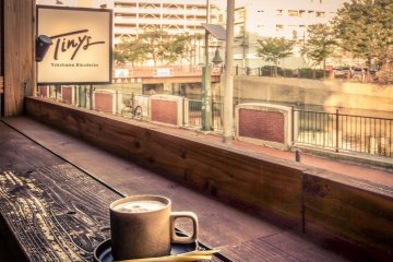 The large open balcony offers some fine views of the Ookagawa River
