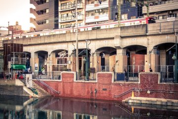 view of Tinys from the opposite side of the river