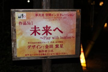 Bamboo section with light up
