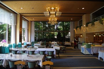 Floor-to-ceiling glass windows to bring the visitors into the forest