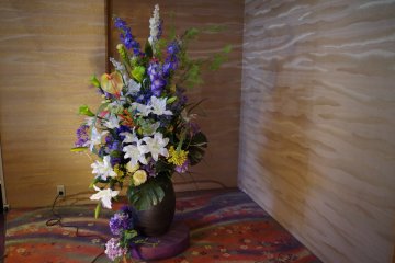 Ikebana is the Japanese traditional flower arrangement at Heian no Mori Hotel Kyoto